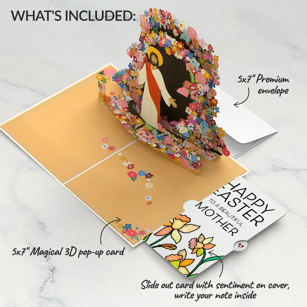 Resurrection of Jesus Easter Pop-Up Card and Sentiment Set for Mom - Image 2