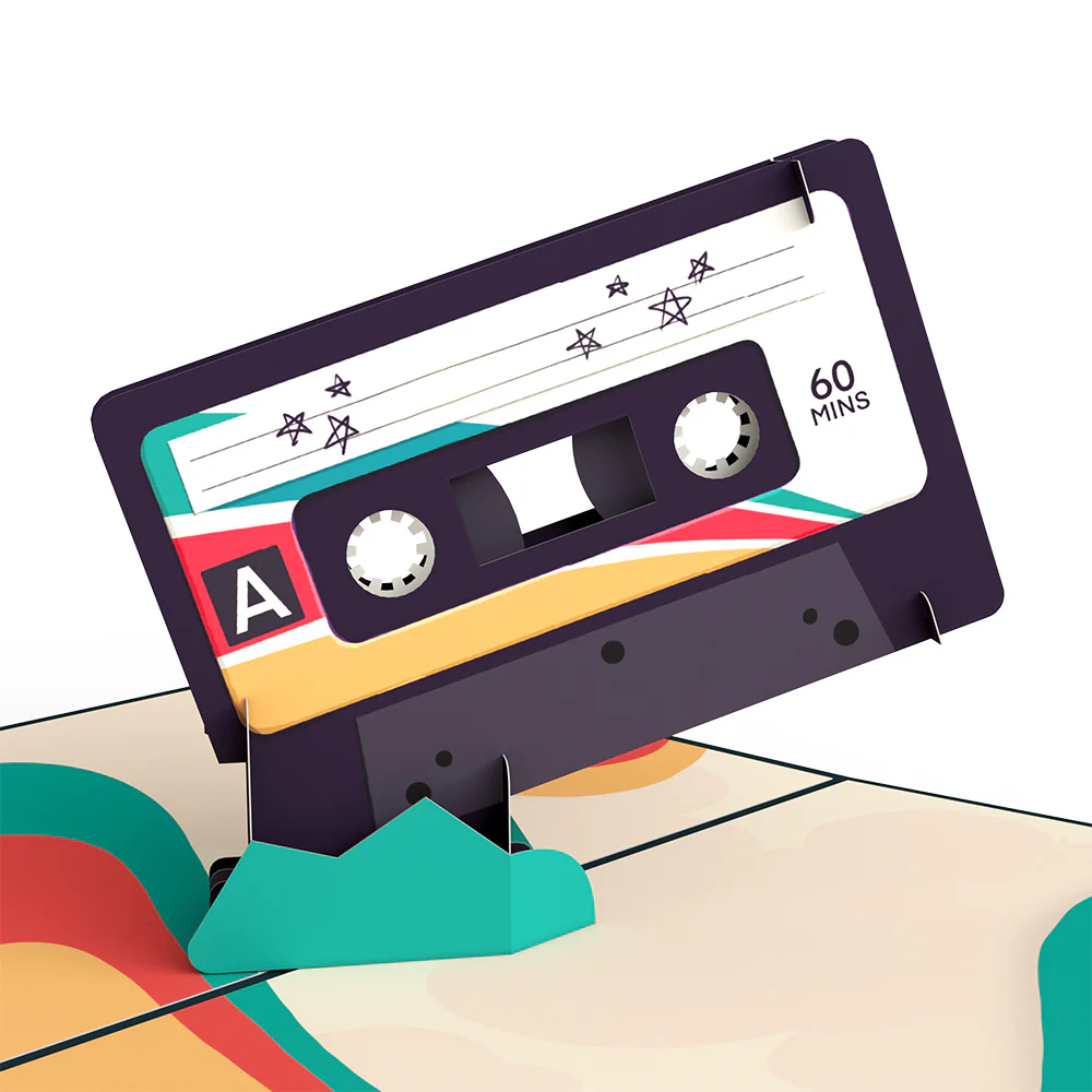 Retro Mixtape Pop-Up Card - Image 2