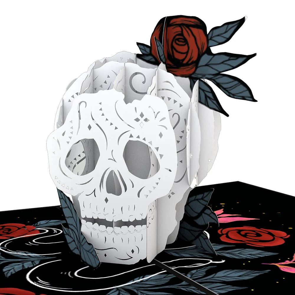 Rose Skull Pop-Up Card - Image 2