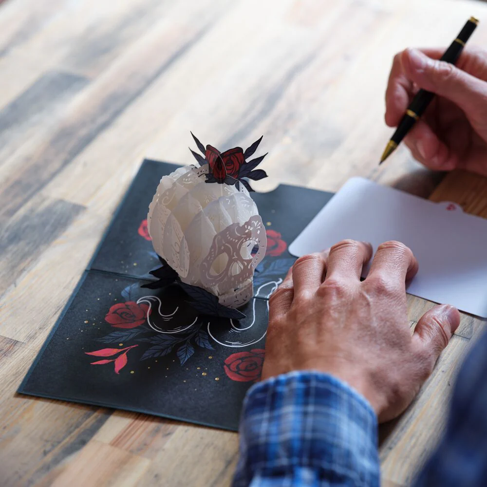 Rose Skull Pop-Up Card - Image 4