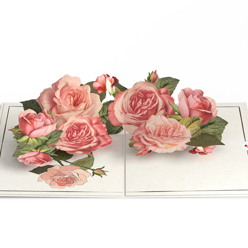 Roses in Bloom Pop-Up Card - Image 3