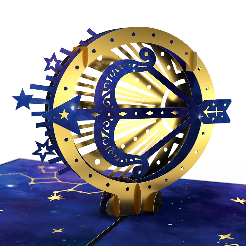 Sagittarius Zodiac Birthday Pop-Up Card - Image 2