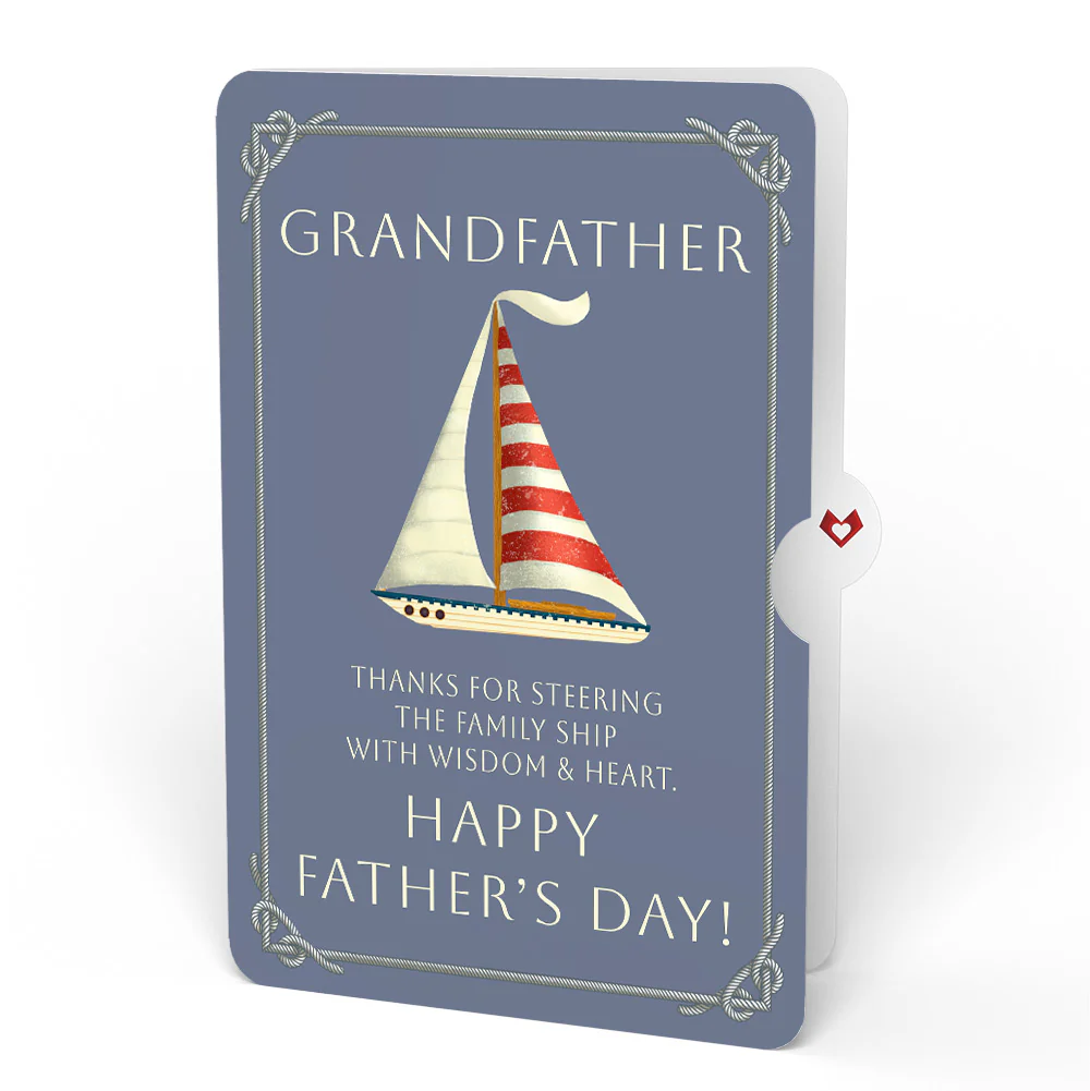 Sailboat on the Horizon Father's Day Pop-Up Card and Sentiment Set for Grandfather - Image 4