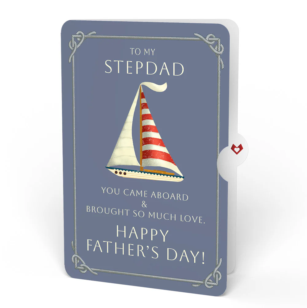 Sailboat on the Horizon Father's Day Pop-Up Card and Sentiment Set for Stepdad - Image 4