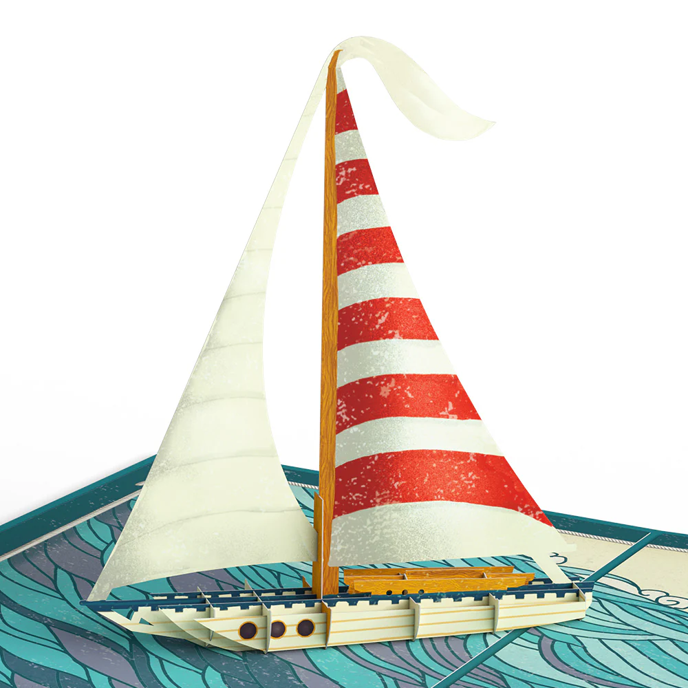 Sailboat on the Horizon Pop-Up Card - Image 2