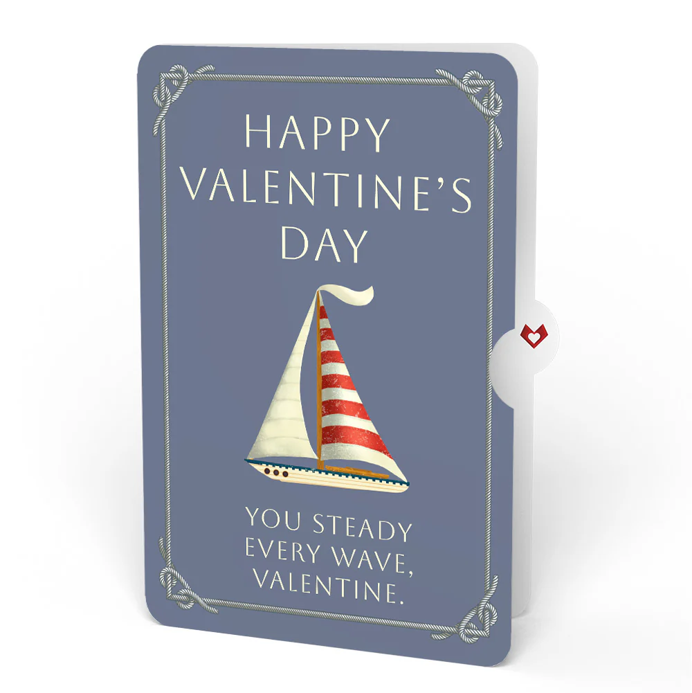 Sailboat on the Horizon Valentine Pop-Up Card and Sentiment Set - Image 4