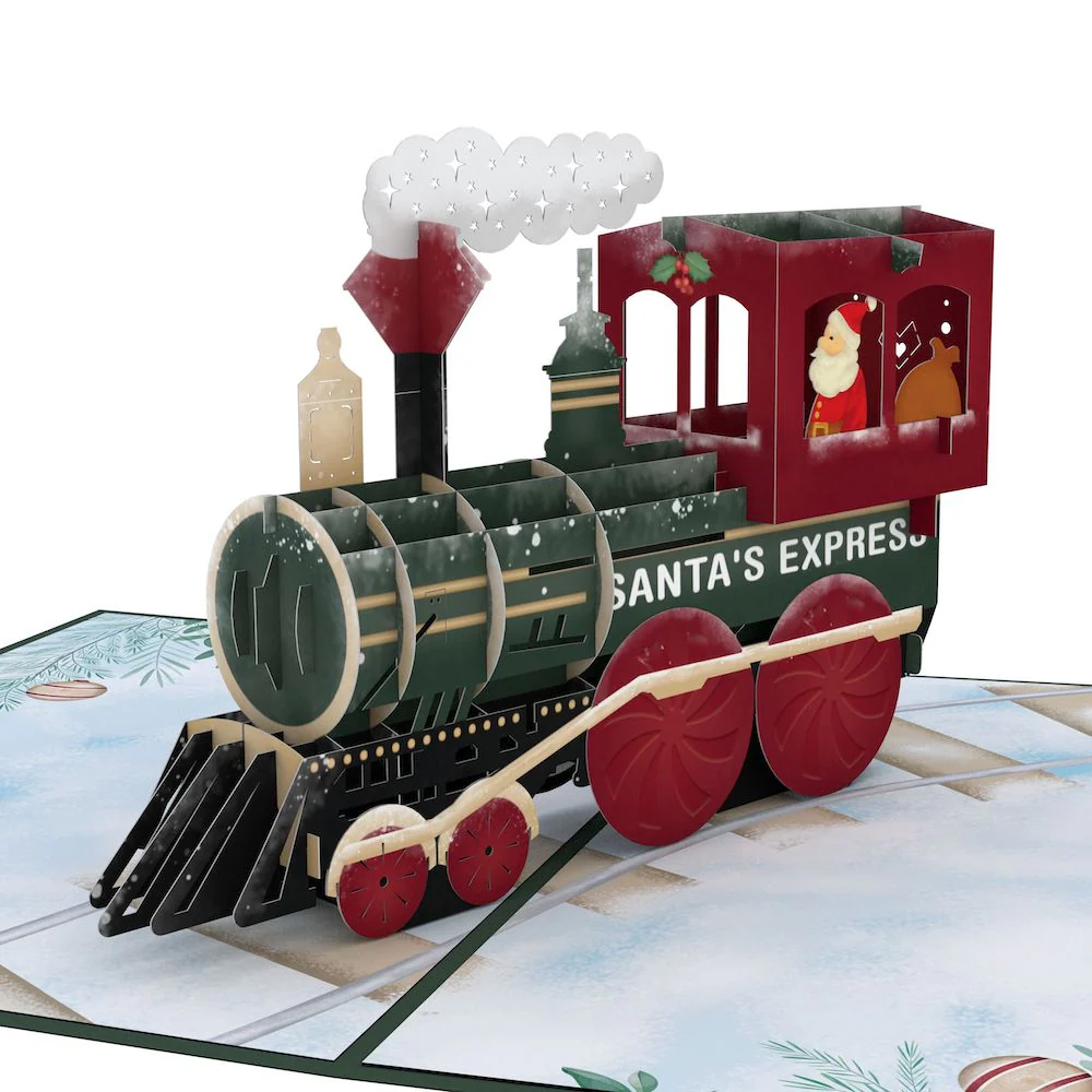 Santa Christmas Train Pop-Up Card - Image 2