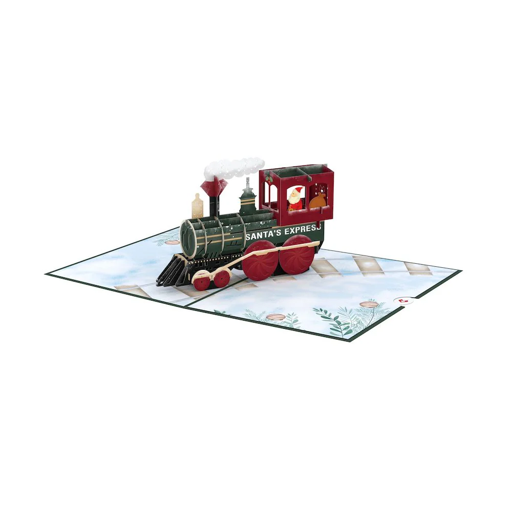 Santa Christmas Train Pop-Up Card - Image 3