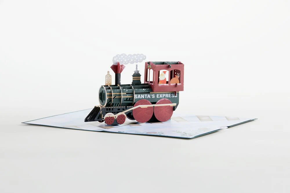Santa Christmas Train Pop-Up Card - Image 4