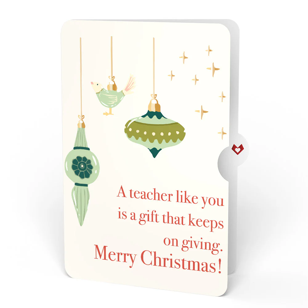 Santa Decorating a Christmas Tree Pop-Up Card and Sentiment Set for Teacher - Image 4