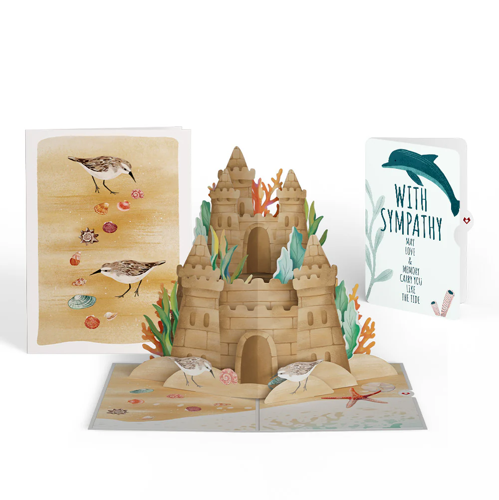 Seaside Sandcastle Sympathy Pop-Up Card and Sentiment Set