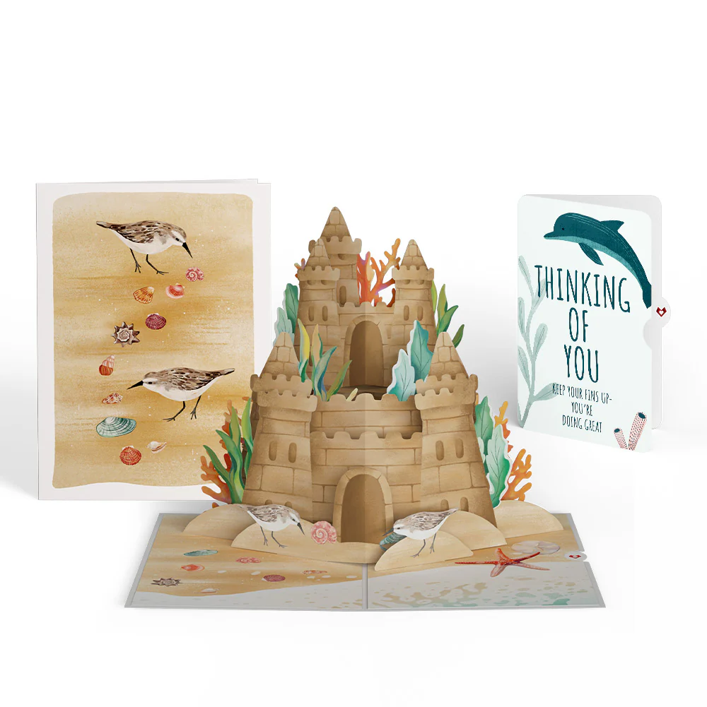 Seaside Sandcastle Thinking of You Pop-Up Card and Sentiment Set