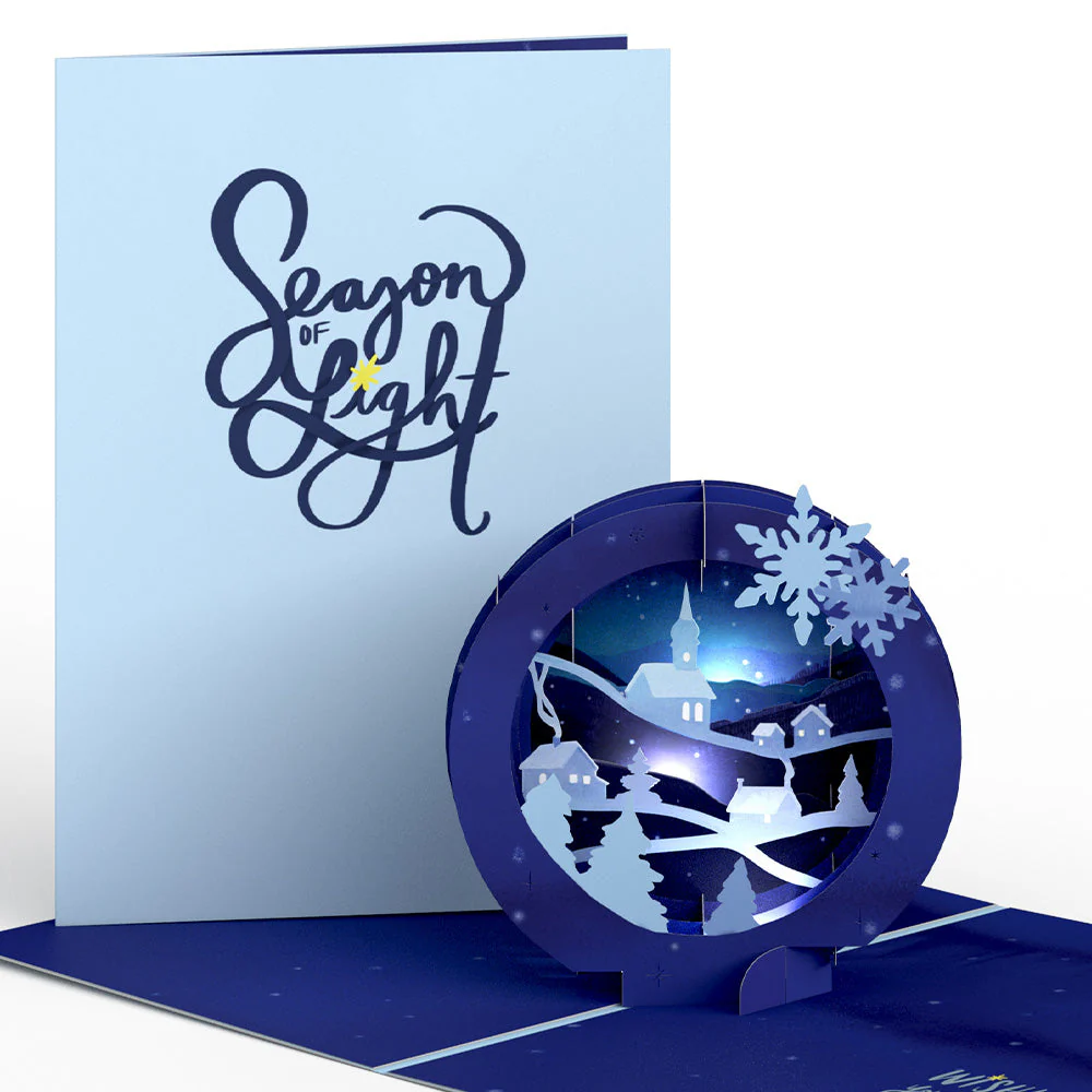 Season of Light Winter Village Light-Up Pop-Up Card - Image 3