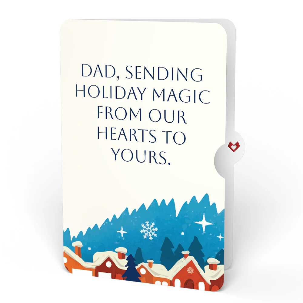 Season of Light Winter Village Light-Up Pop-Up Card and Christmas Sentiment Set for Dad - Image 4