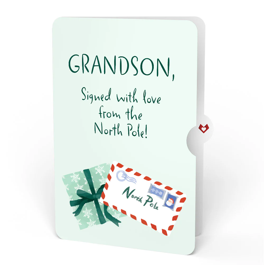 Season's Greetings Penguin Surprise Pop-Up Card and Sentiment Set for Grandson - Image 4