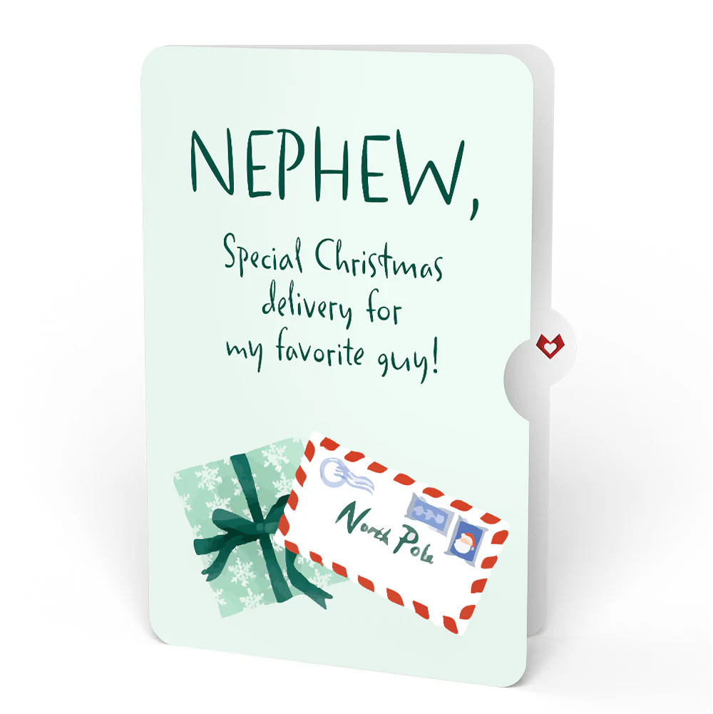 Season's Greetings Penguin Surprise Pop-Up Card and Sentiment Set for Nephew - Image 4