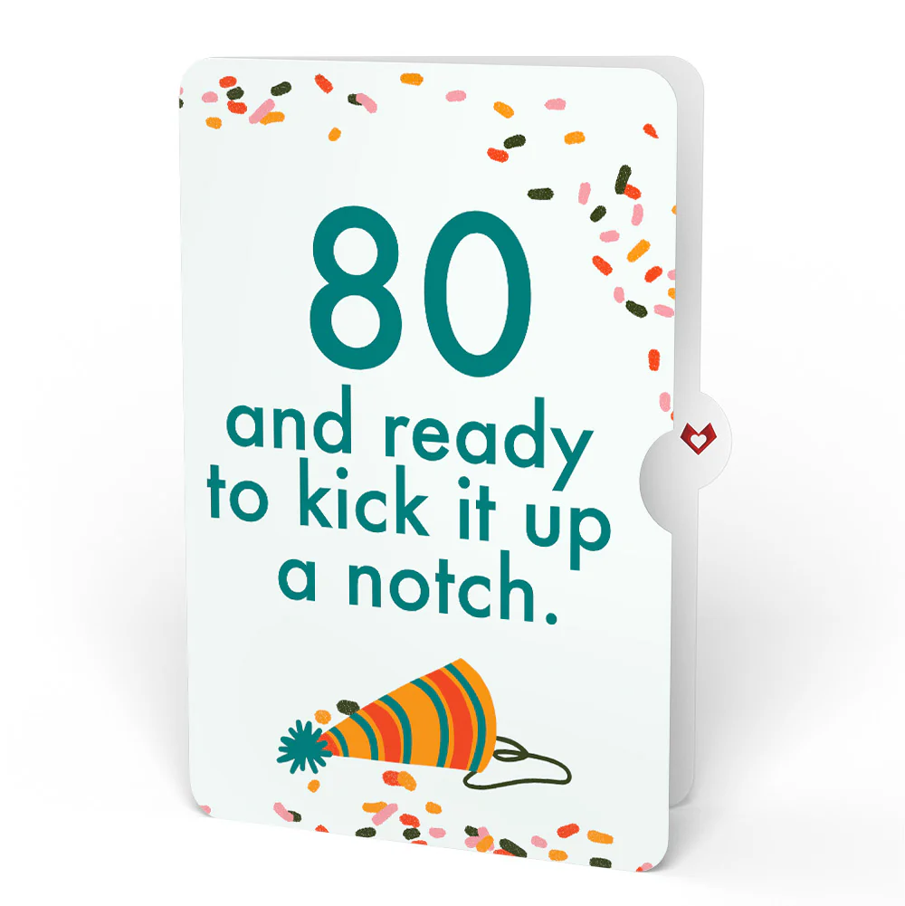 Send Noods Spicy Birthday Pop-Up Card and 80th Kick It Up Sentiment Set - Image 4
