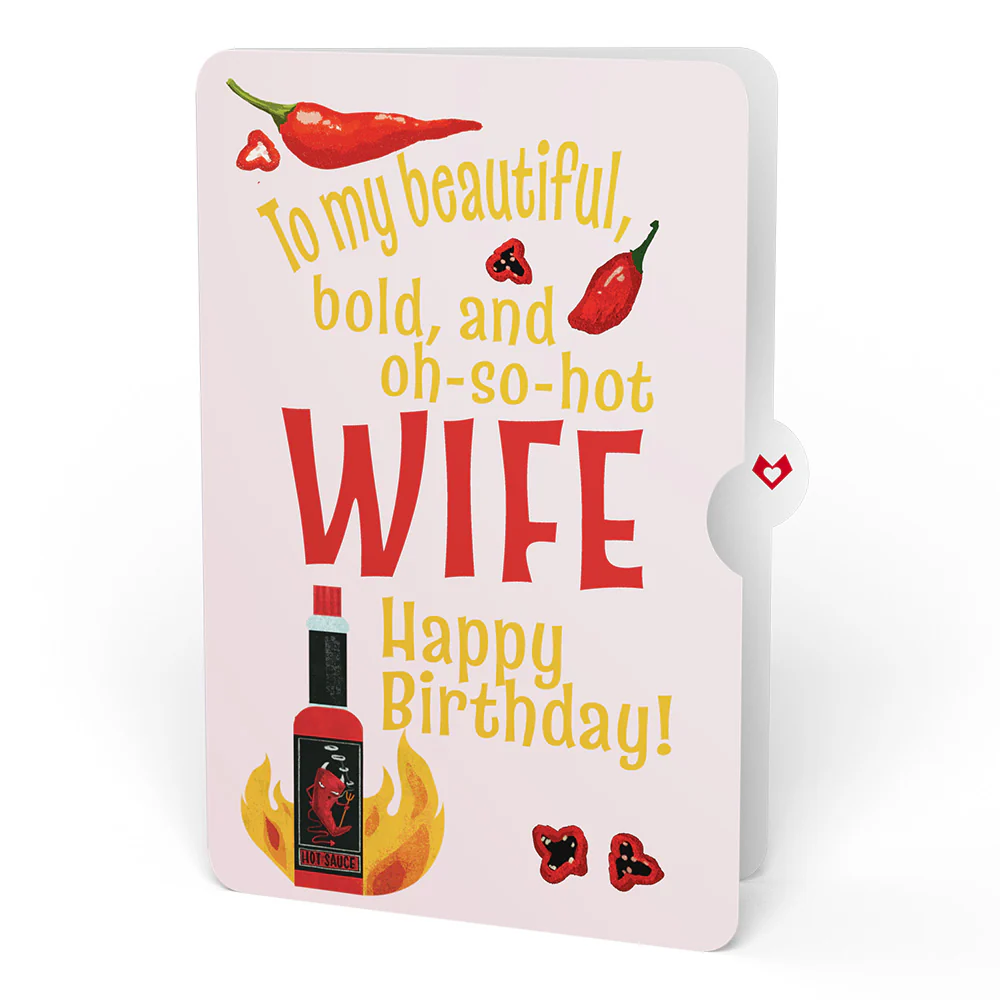 Send Noods Spicy Birthday Pop-Up Card and Sentiment Set for Wife - Image 4