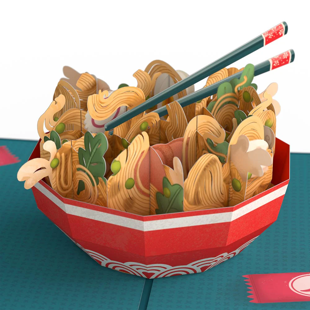 Send Noods Spicy Love Pop-Up Card and Sentiment Set for Partner - Image 3