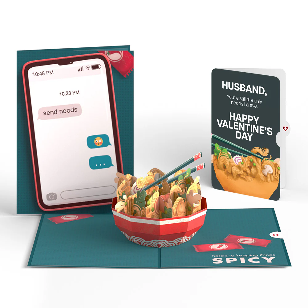 Send Noods Spicy Valentine Pop-Up Card and Sentiment Set for Husband