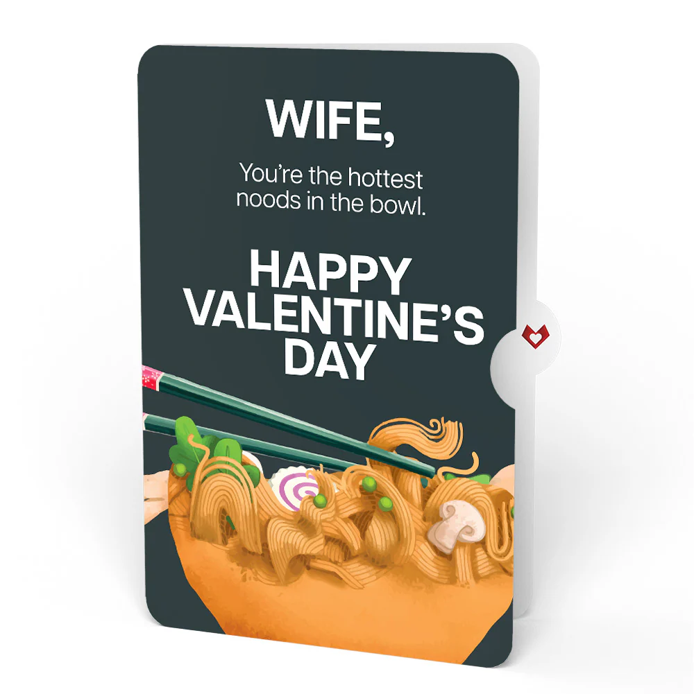 Send Noods Spicy Valentine Pop-Up Card and Sentiment Set for Wife - Image 4