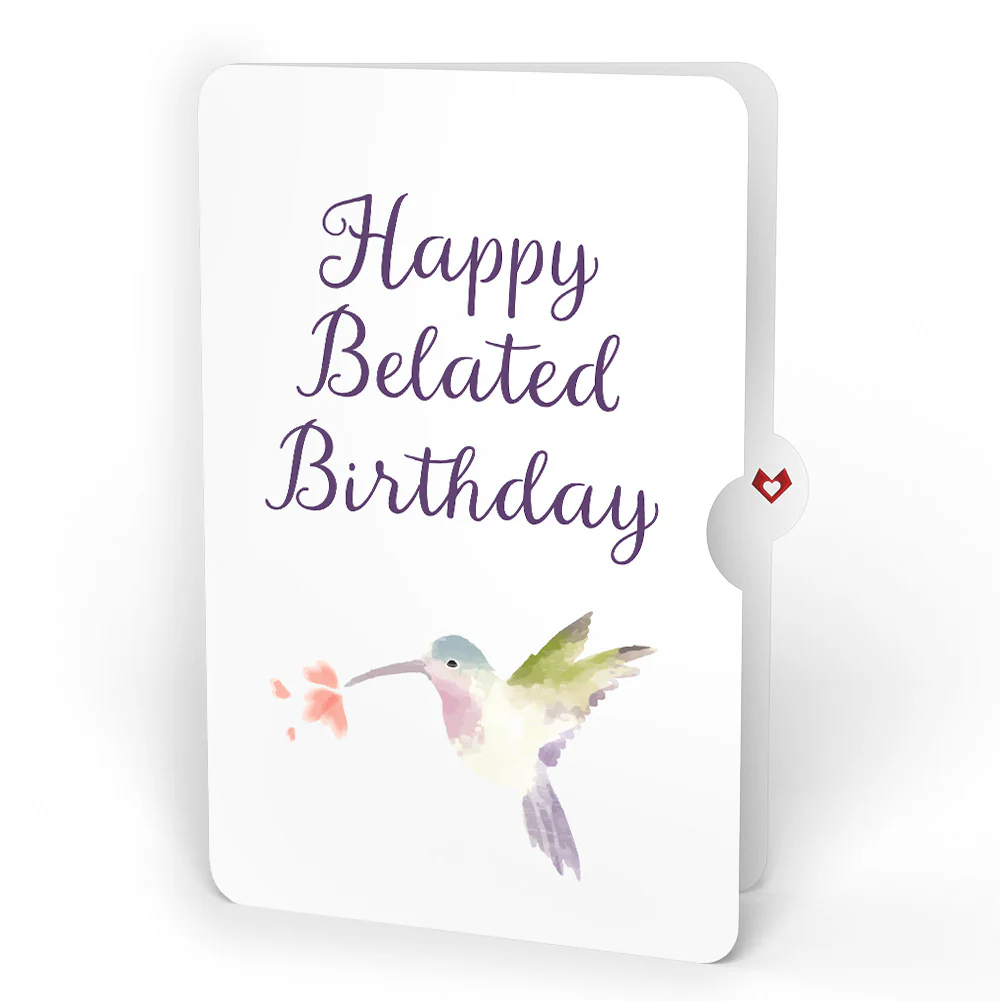 Serene Hummingbird Belated Birthday HeartFelt Charm Card™ and Sentiment Set - Image 4