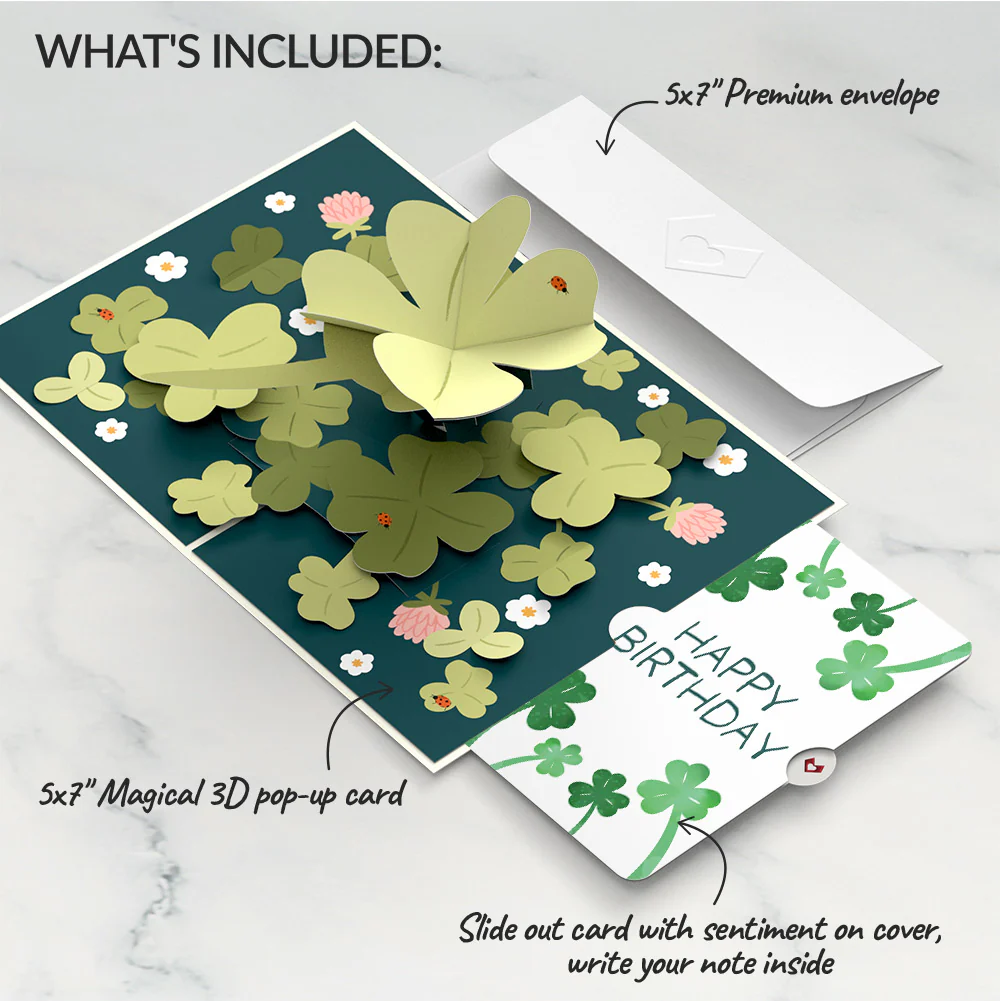 Shamrock Fields Birthday Pop-Up Card and Sentiment Set - Image 2