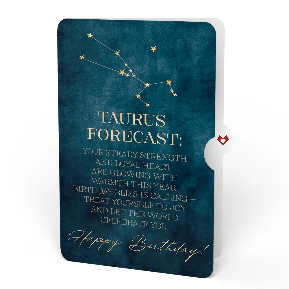 Shine Bright Birthday Pop-Up Card and Taurus Zodiac Sentiment Set - Image 4