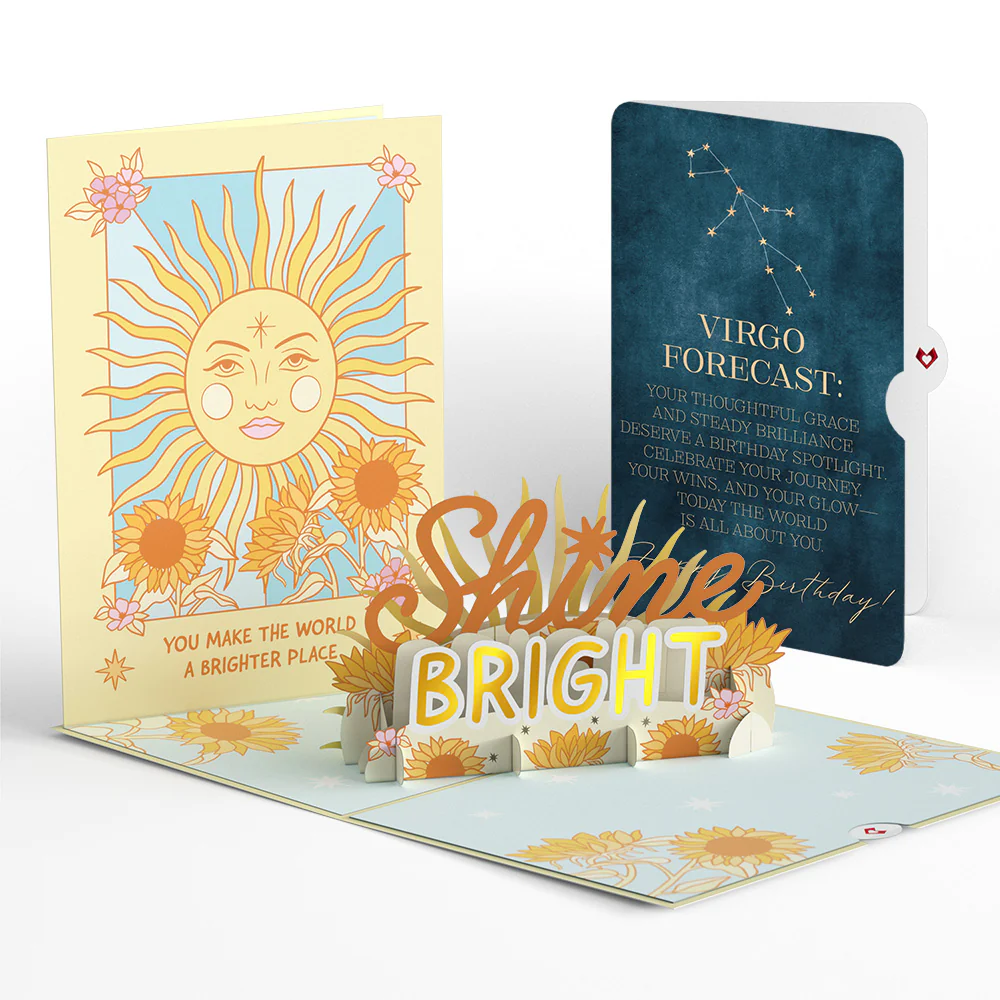 Shine Bright Birthday Pop-Up Card and Virgo Zodiac Sentiment Set