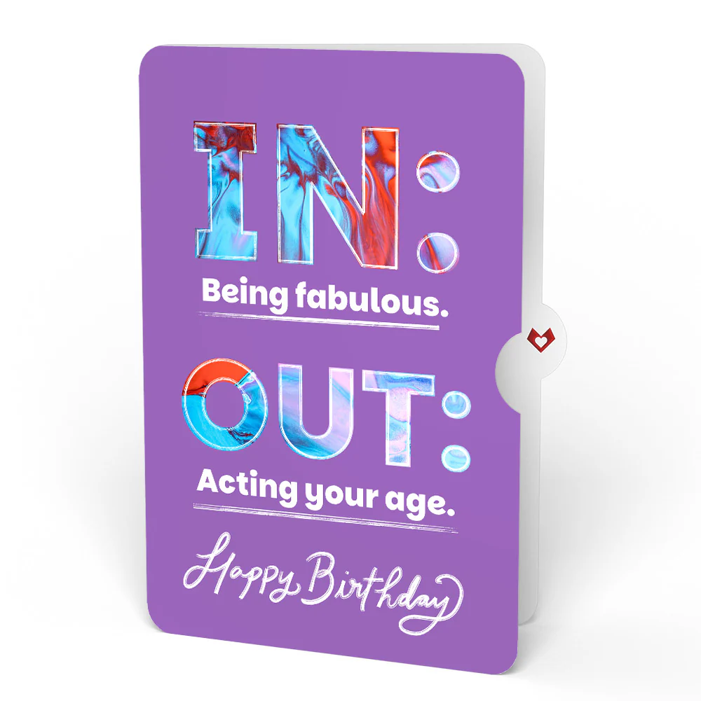 Shine Bright Twilight Bloom Birthday Suncatcher Card and IN & OUT Sentiment Set - Image 4