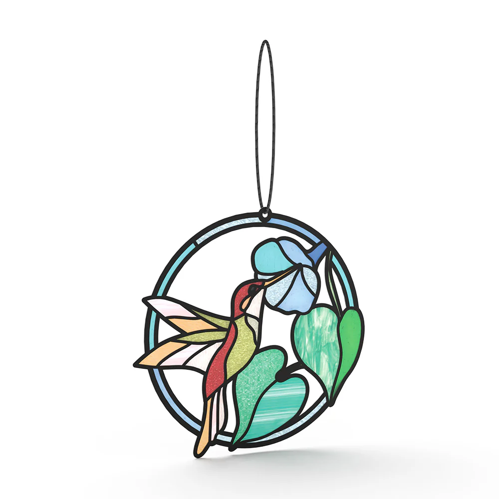 Smile to Your Heart Hummingbird Suncatcher Card - Image 3