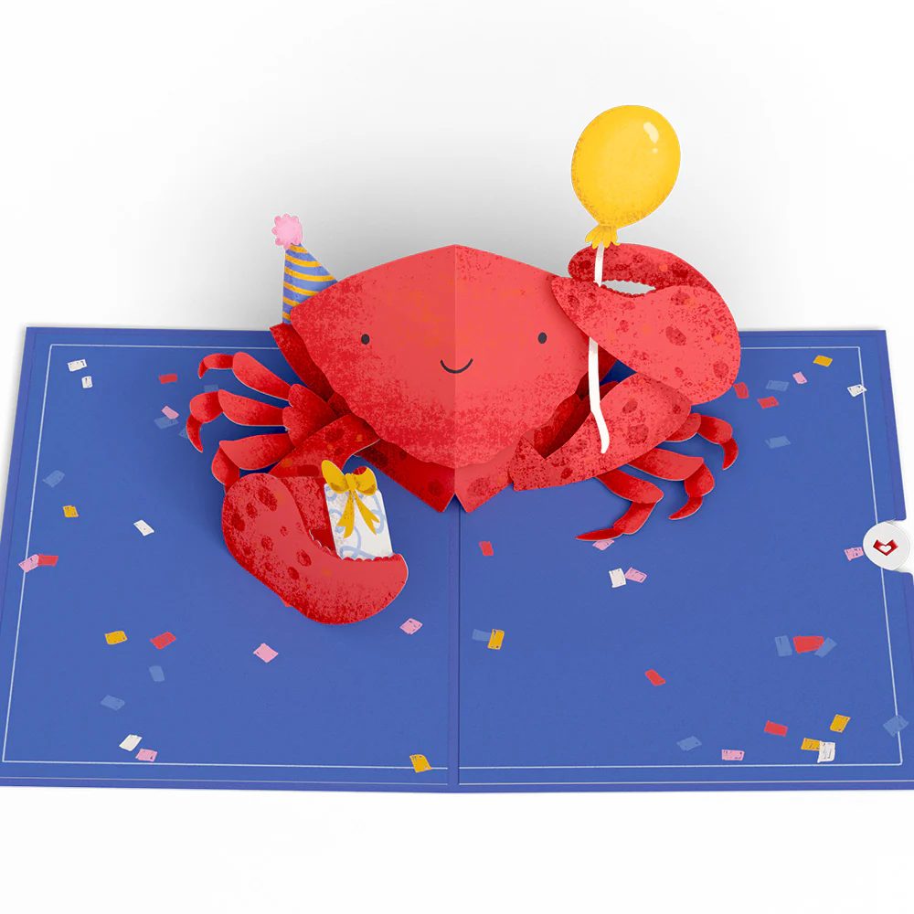 Snappy Birthday Crab Pop-Up Card - Image 3