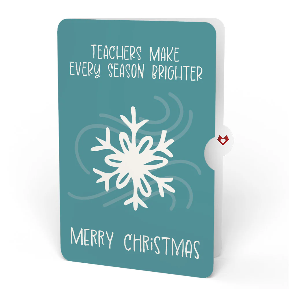 Snowfall's Hush Christmas Pop-Up Card and Sentiment Set for Teacher - Image 4