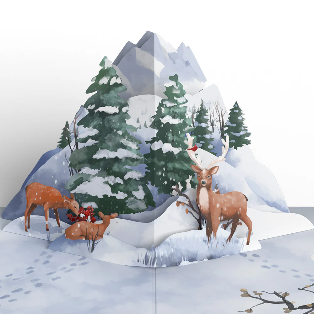 Snowfall's Hush Holiday Pop-Up Card and Sentiment Set - Image 3
