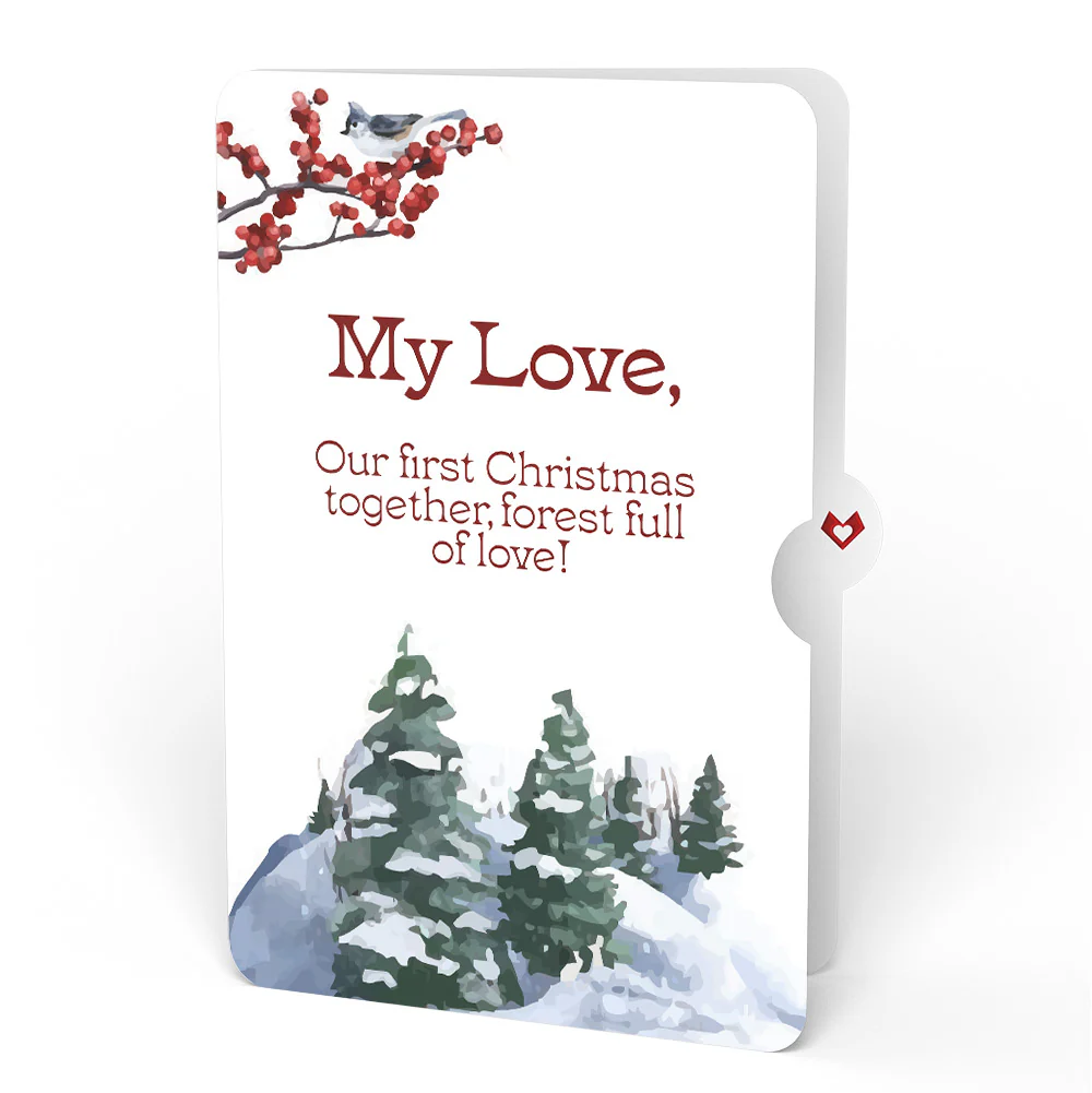 Snowy Owl First Christmas Pop-Up Card and Sentiment Set for Partner - Image 4