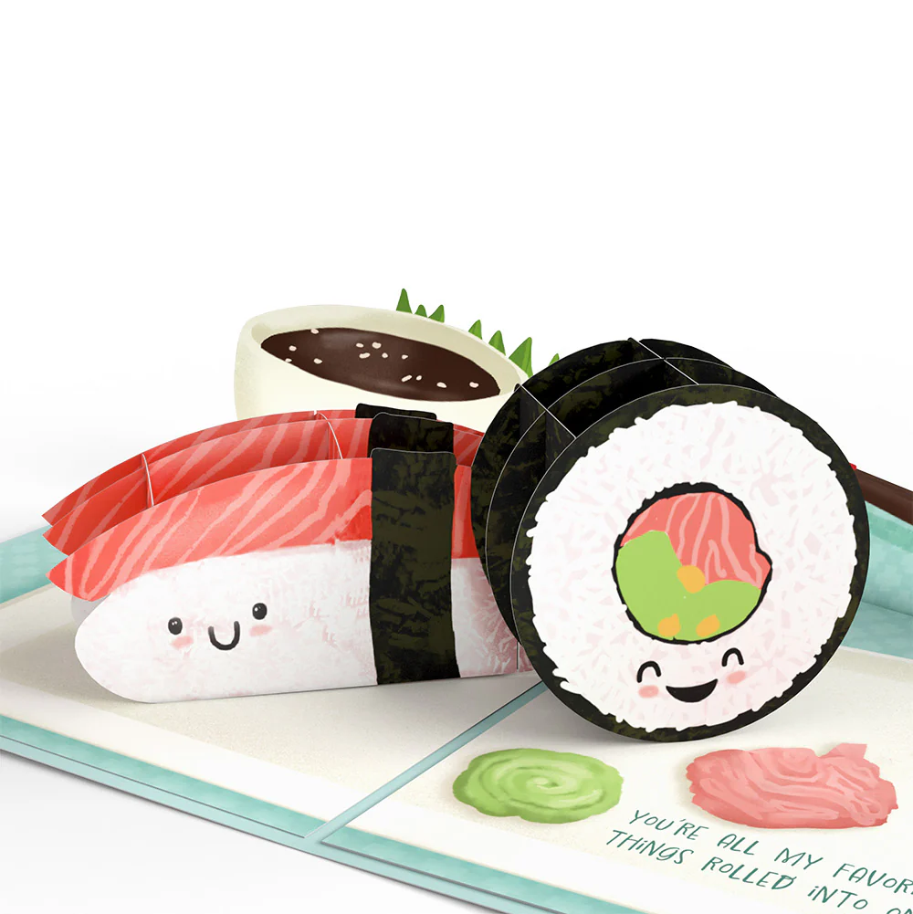 Soy Glad You're in My Life Sushi Mother’s Day Pop-Up Card and Sentiment Set for Mom - Image 3
