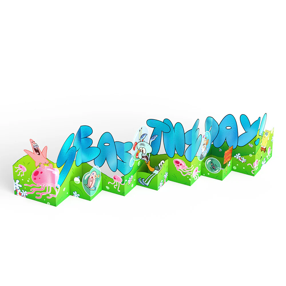 SpongeBob SquarePants Seas the Day! Loooooong Card™ (Expands to 2 feet) - Image 3