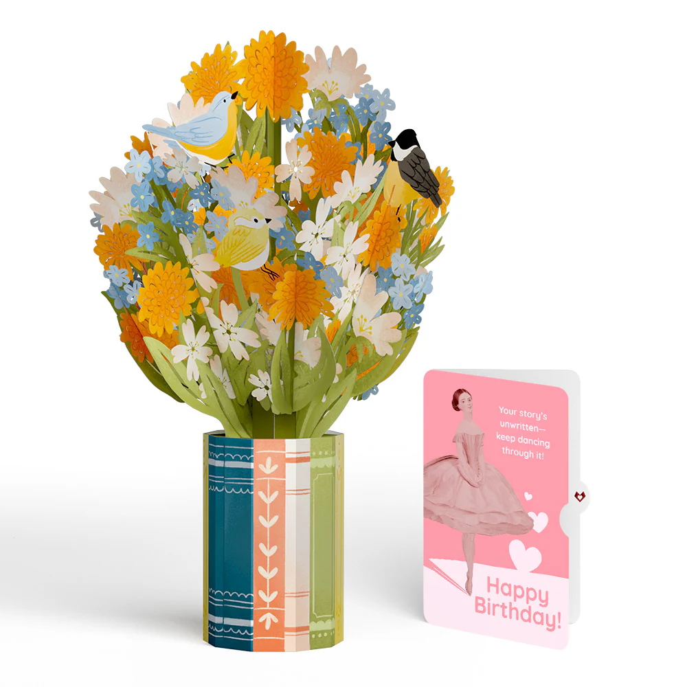 Spring Joy Birthday Bouquet and Dancing Through Life Sentiment Set