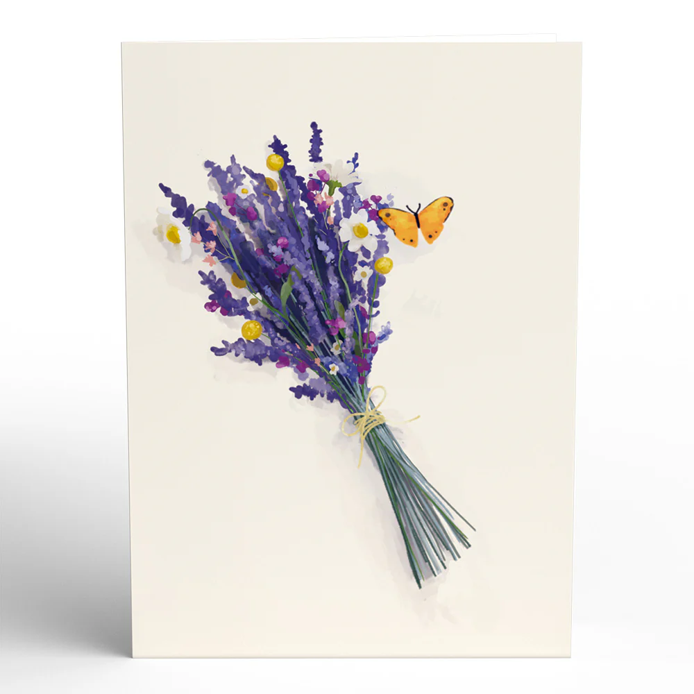 Lavender Bicycle Pop-Up Card - Image 4