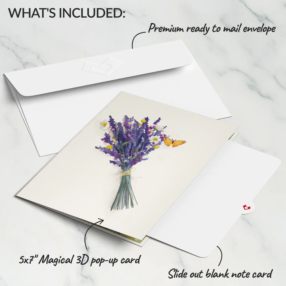 Lavender Bicycle Pop-Up Card - Image 5