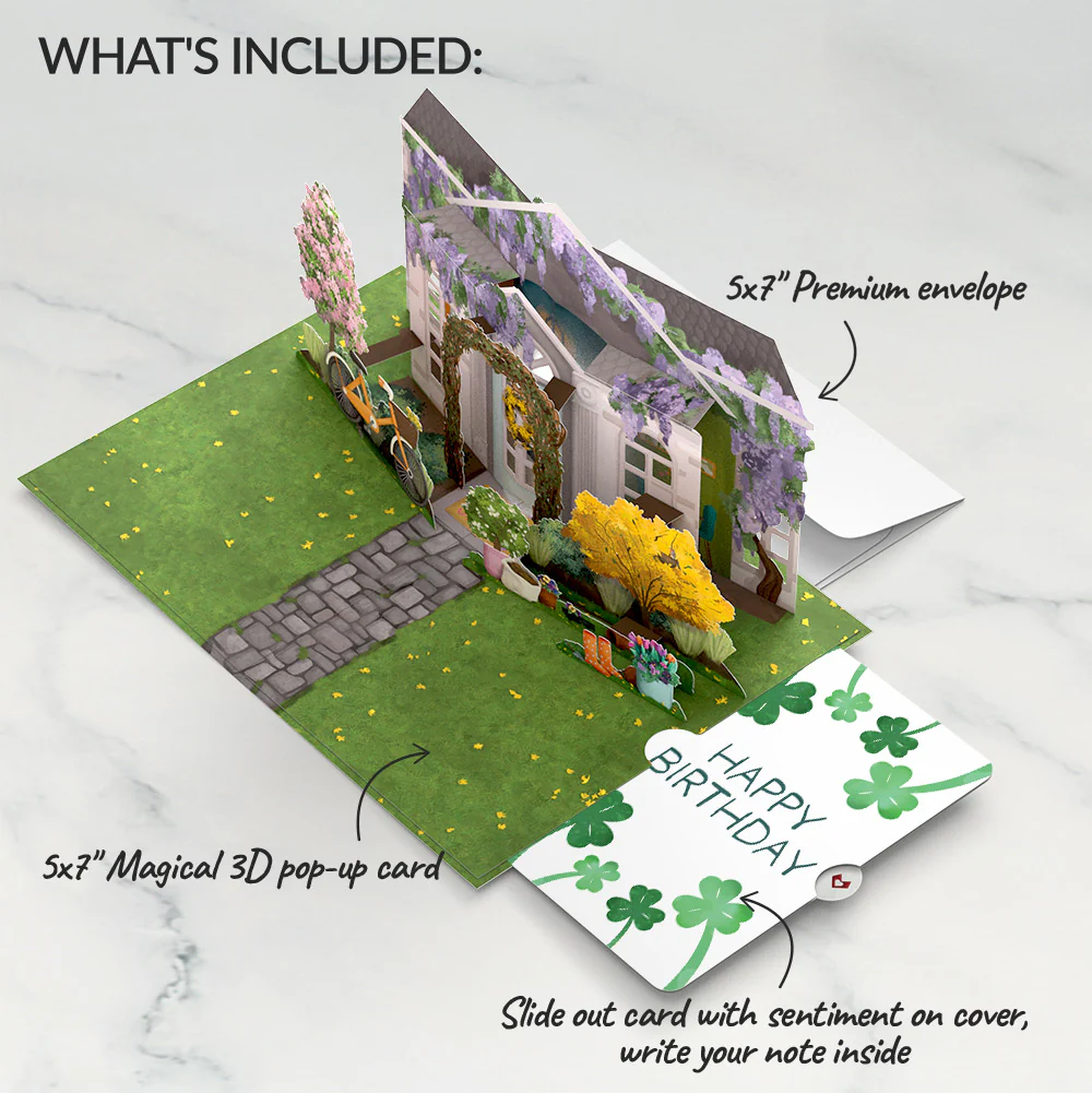 Spring Welcome Birthday Pop-Up Card and Sentiment Set - Image 2