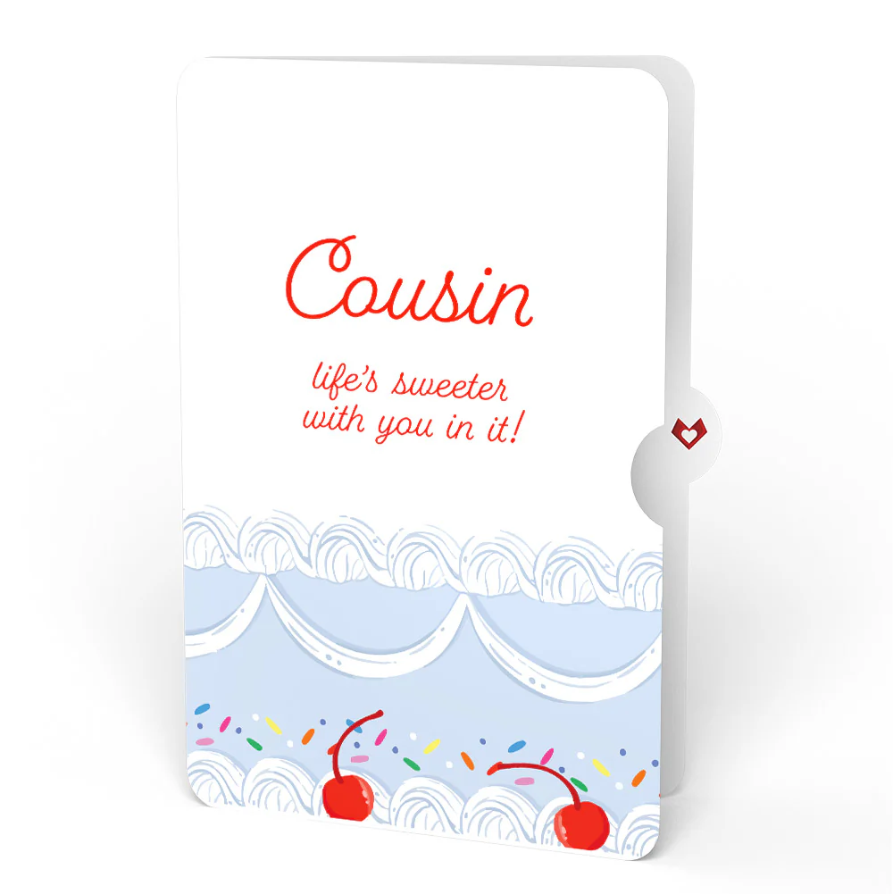 Sprinkled with Love Birthday Cake Pop-Up Card and Sentiment Set for Cousin - Image 4