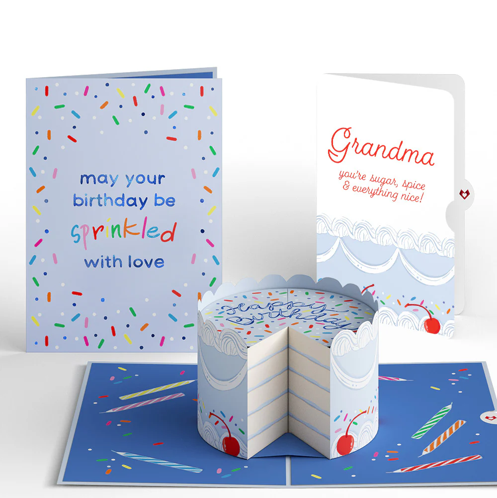 Sprinkled with Love Birthday Cake Pop-Up Card and Sentiment Set for Grandma