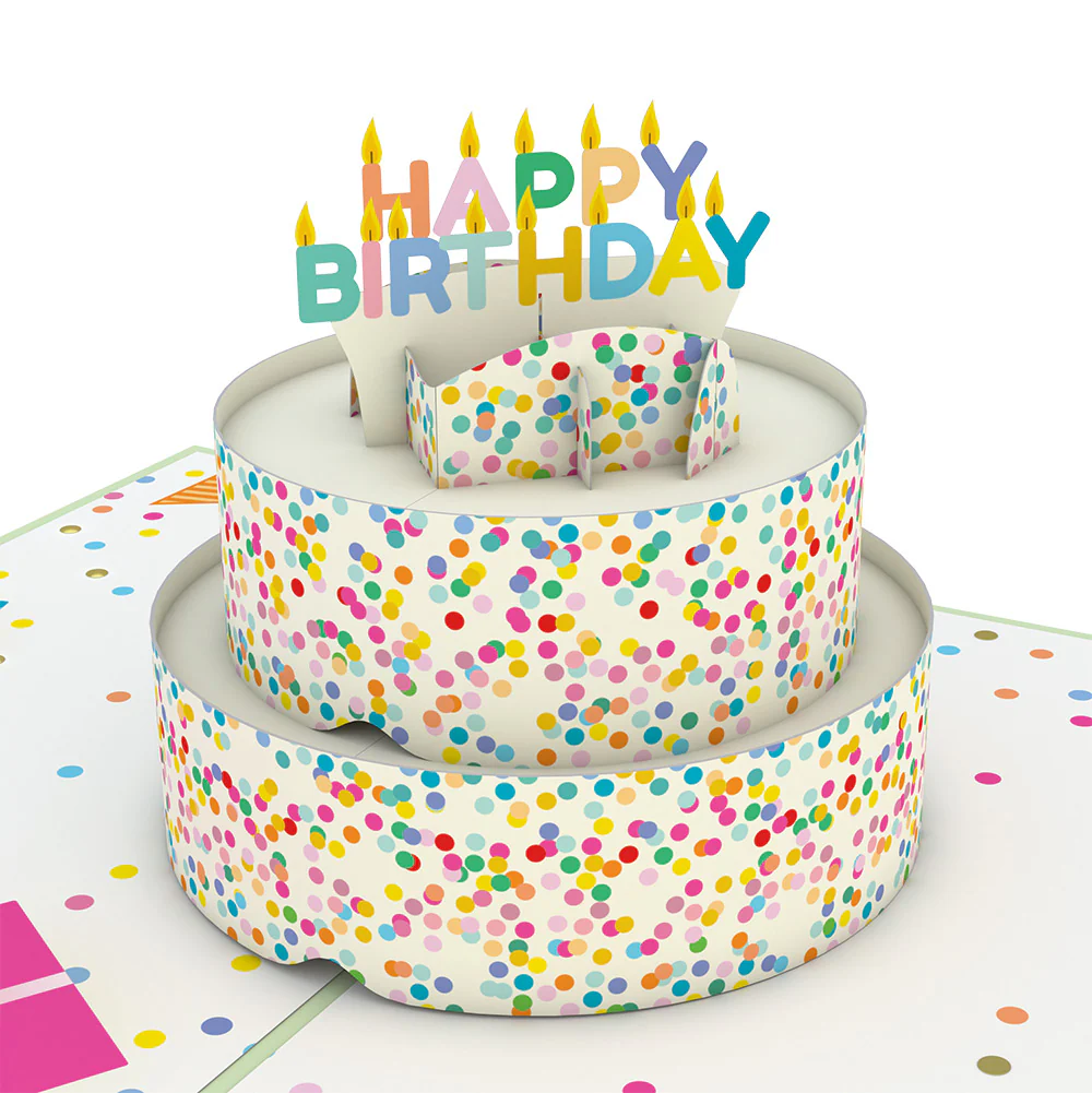 Sprinkles Birthday Cake Pop-Up Card and Sentiment Set for Mom - Image 3