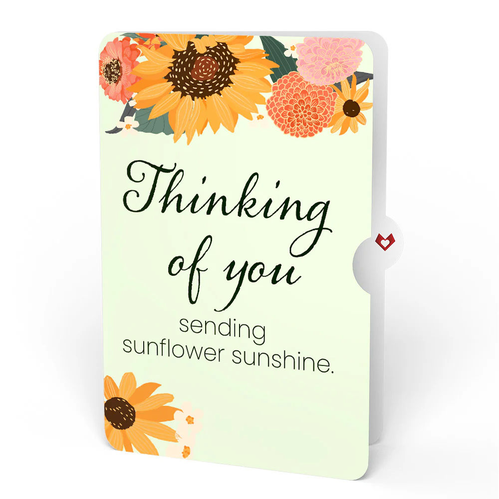 Stained Glass Sunflowers Thinking of You Pop-Up Card and Sentiment Set - Image 4