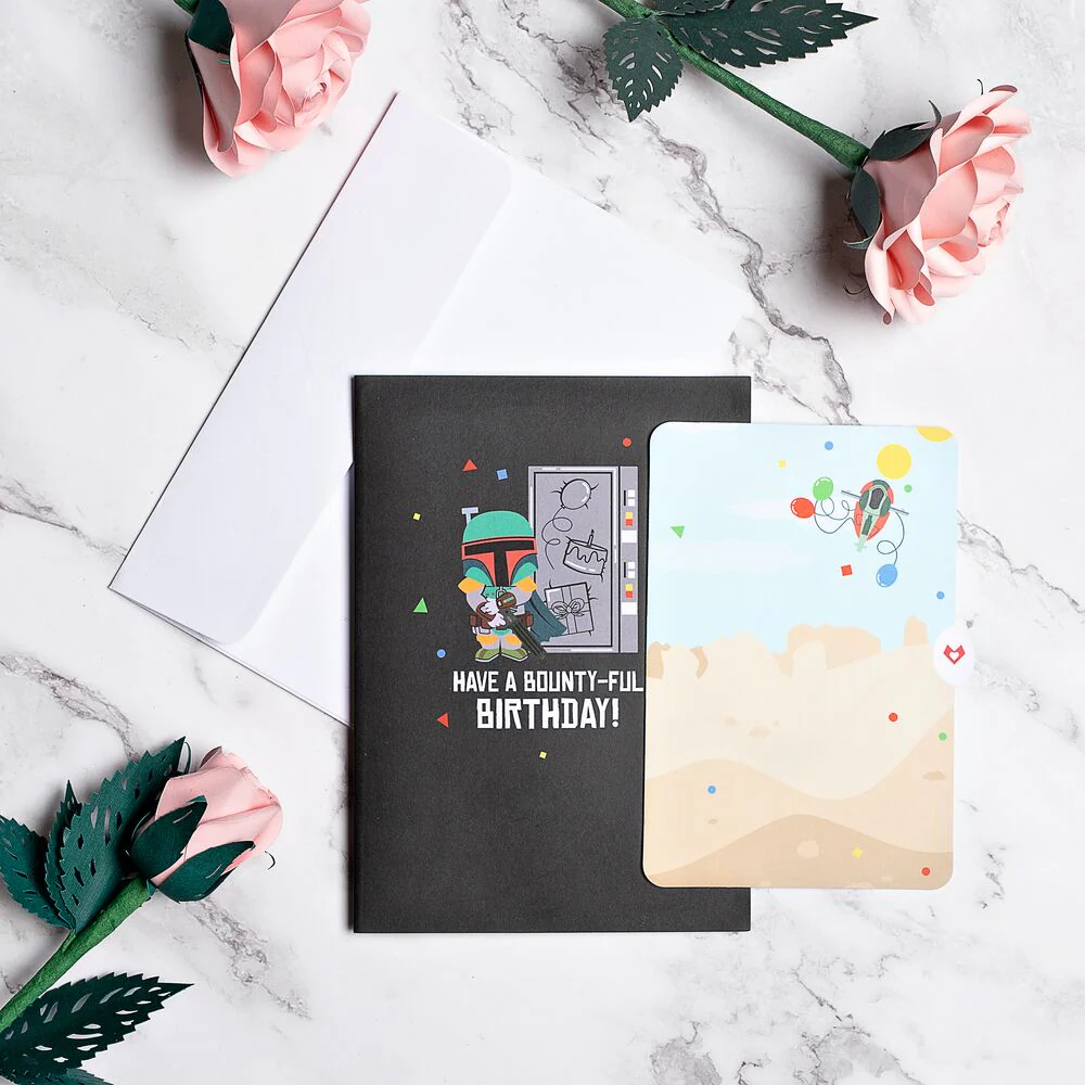 Star Wars™ Boba Fett™ Bounty-ful Birthday Card with Pop-Up Gift - Image 11