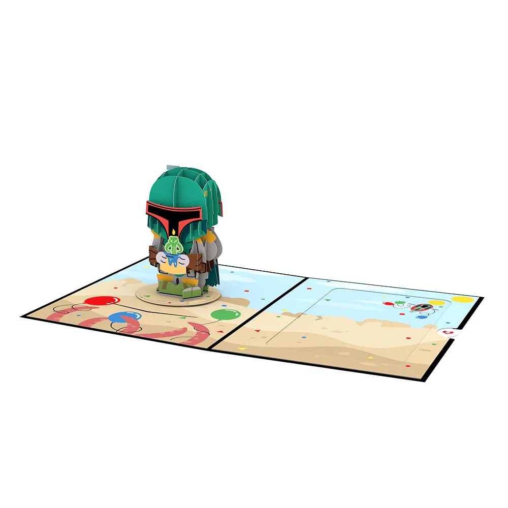 Star Wars™ Boba Fett™ Bounty-ful Birthday Card with Pop-Up Gift - Image 3