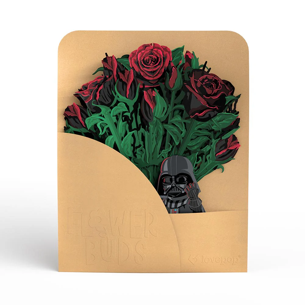 Star Wars™ Darth Vader™ Birthday Pop-Up Card & Flower Buds Bouquet Bundle - Image 6