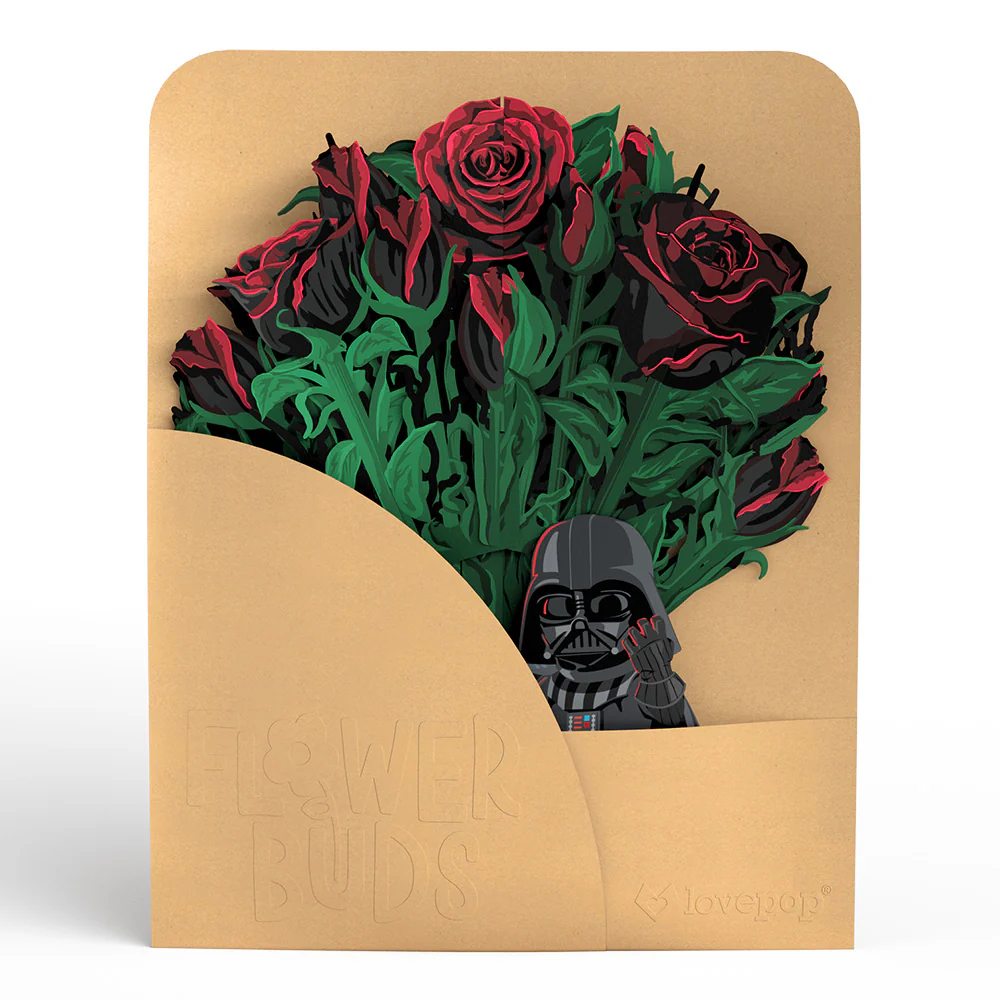 Star Wars™ Darth Vader™ Take My Breath Away Pop-Up Card & Flower Buds Bouquet Bundle - Image 7