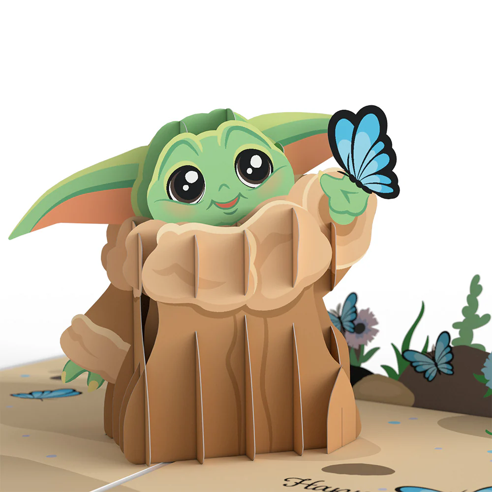 Star Wars™ The Mandalorian™ Grogu™ Mother's Day Butterfly Pop-Up Card - Image 2